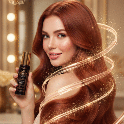 VitaSilk 24k rose gold hair serum Shooting
